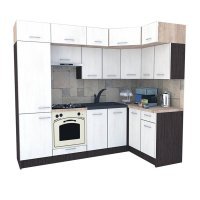 Bucatarie de Colt BIG GENA NEW ST. 140-250, Wenge / Decor 8508